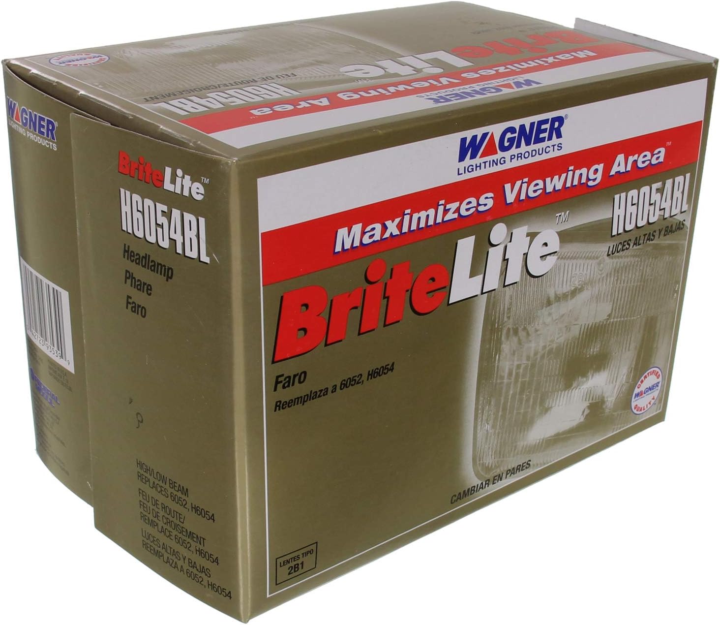 Wagner BriteLite H6054BL Headlight Box of 1