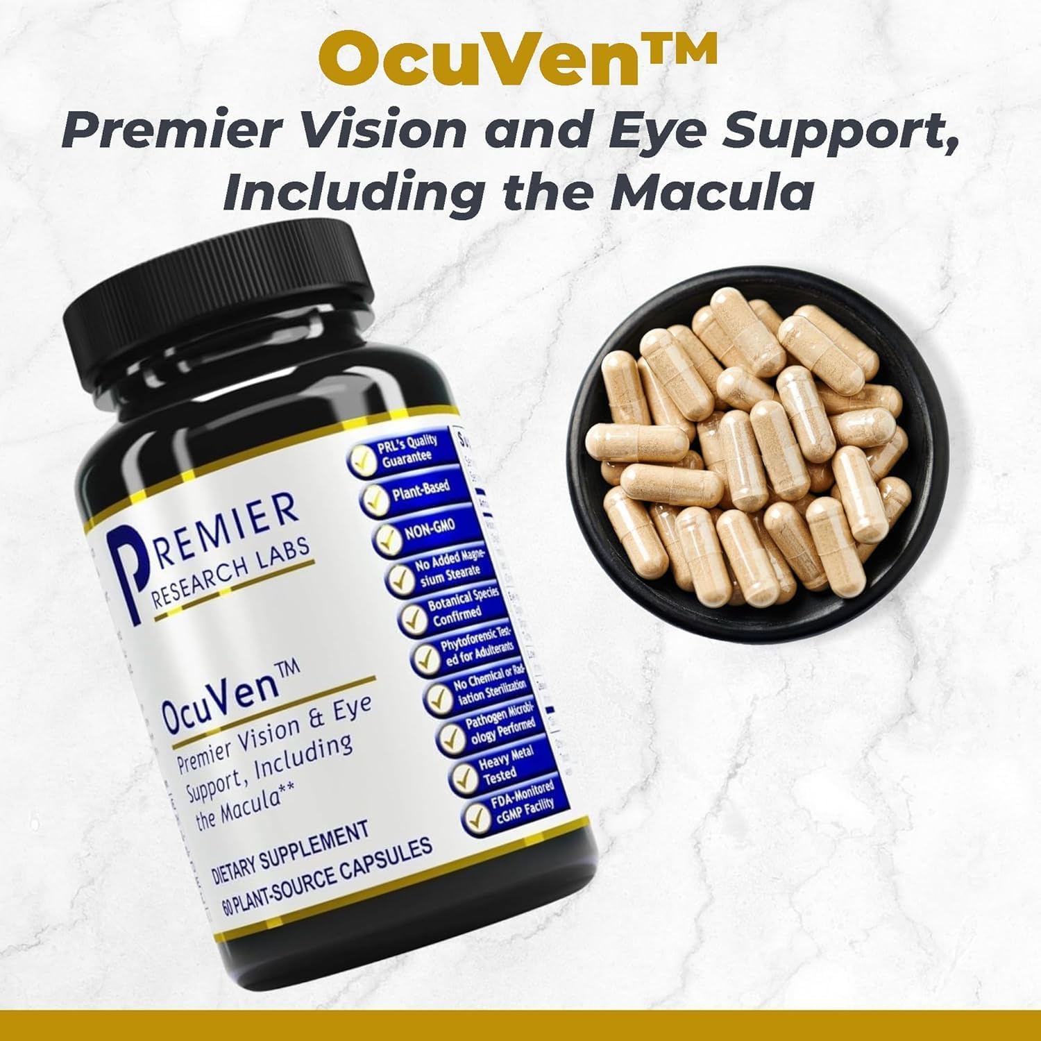 Premier Research Labs OcuVen - Lutein and Zeaxanthin Supplement, Eye Health Vitamins for Adults & Seniors, Vision Supplements, Macular Health