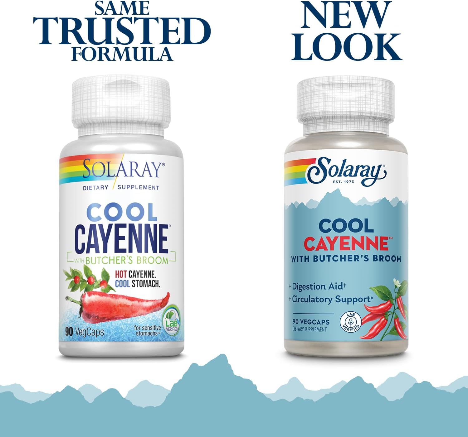 SOLARAY Cool Cayenne Pepper 40,000 HU with Butchers Broom for Healthy Circulation Support | 90 VegCaps