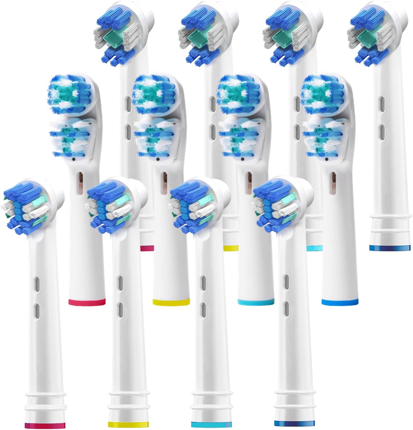 Replacement Brush Heads Compatible with Oral b Braun- 12 Electric Toothbrush Heads for Oralb- Double Clean