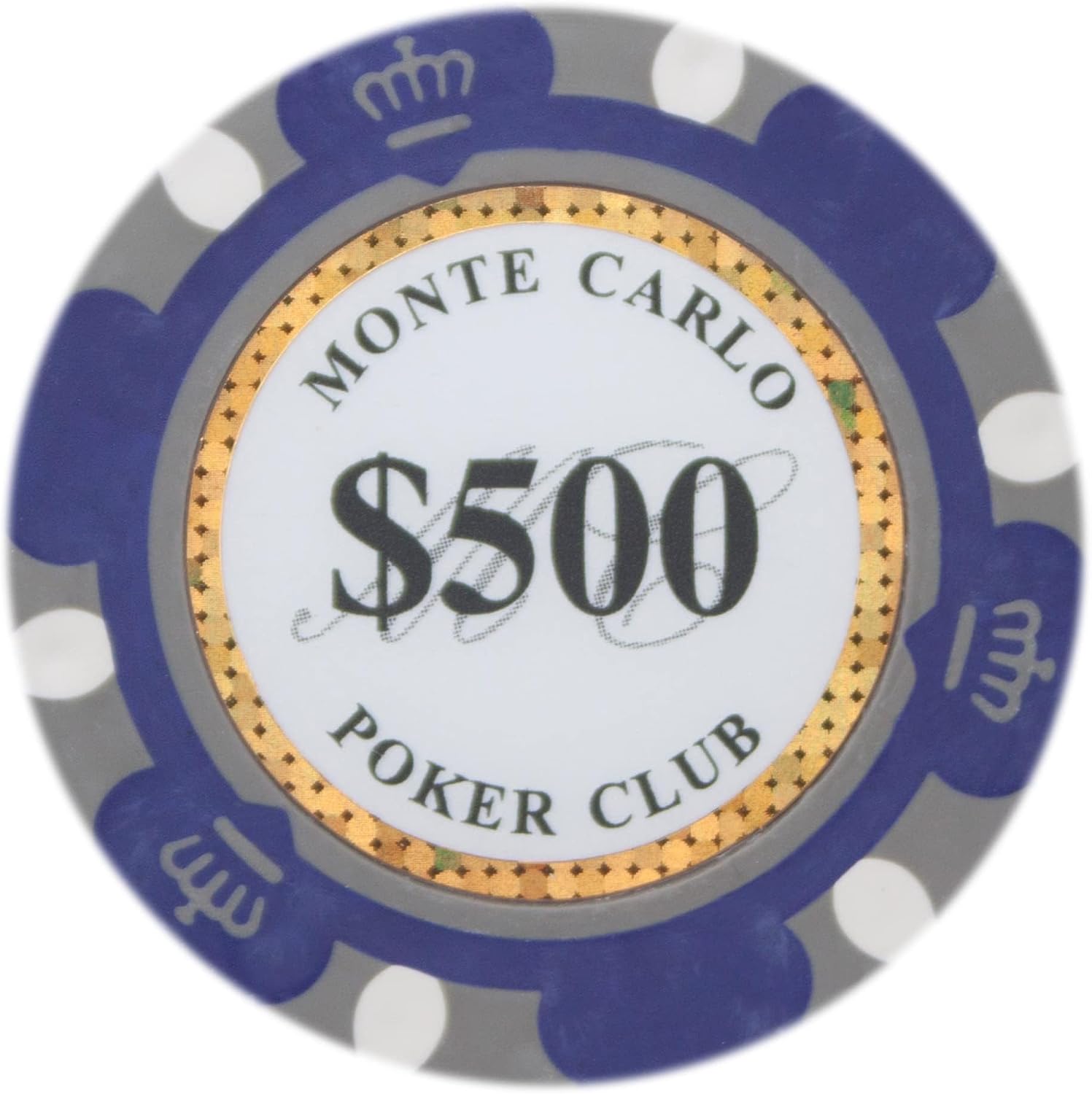 Brybelly Monte Carlo Premium Poker Chips (50-Pack) Heavyweight 14-Gram Clay Composite