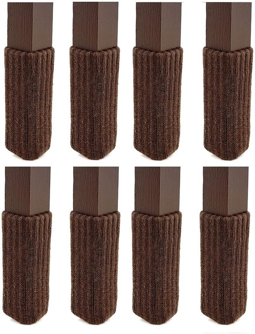 Small/Chocolate Brown, NancyProtectz Patented with Grips/Chair Leg Floor Protectors. The Original Furniture Sock