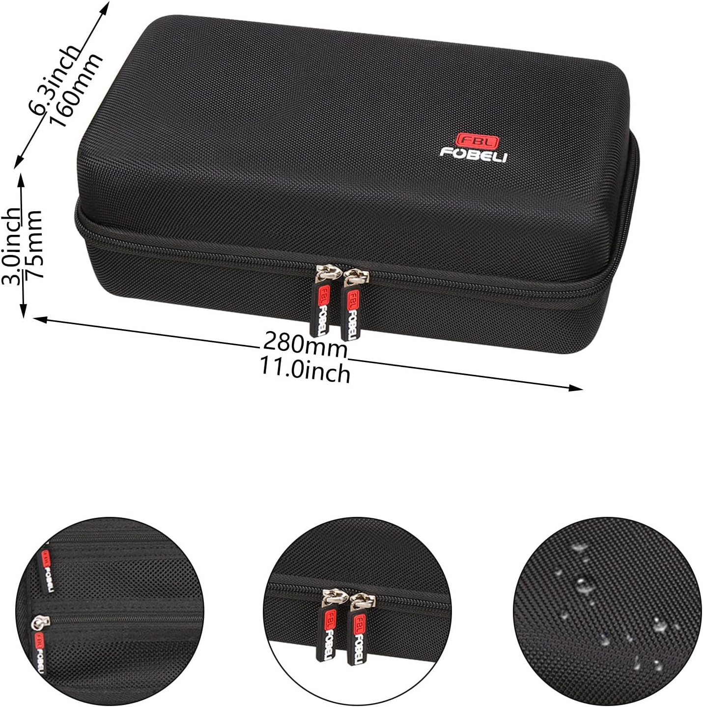 FBLFOBELI Case for Halo Bolt Ultimate 2.0/3.0/4.0/Air + 1750 Jump Starter | EVA Hard Shell, Shockproof & Water-Resistant, for Halo Bolt Air 58830/55500, Jump Starter & Air Compressor Storage, Black