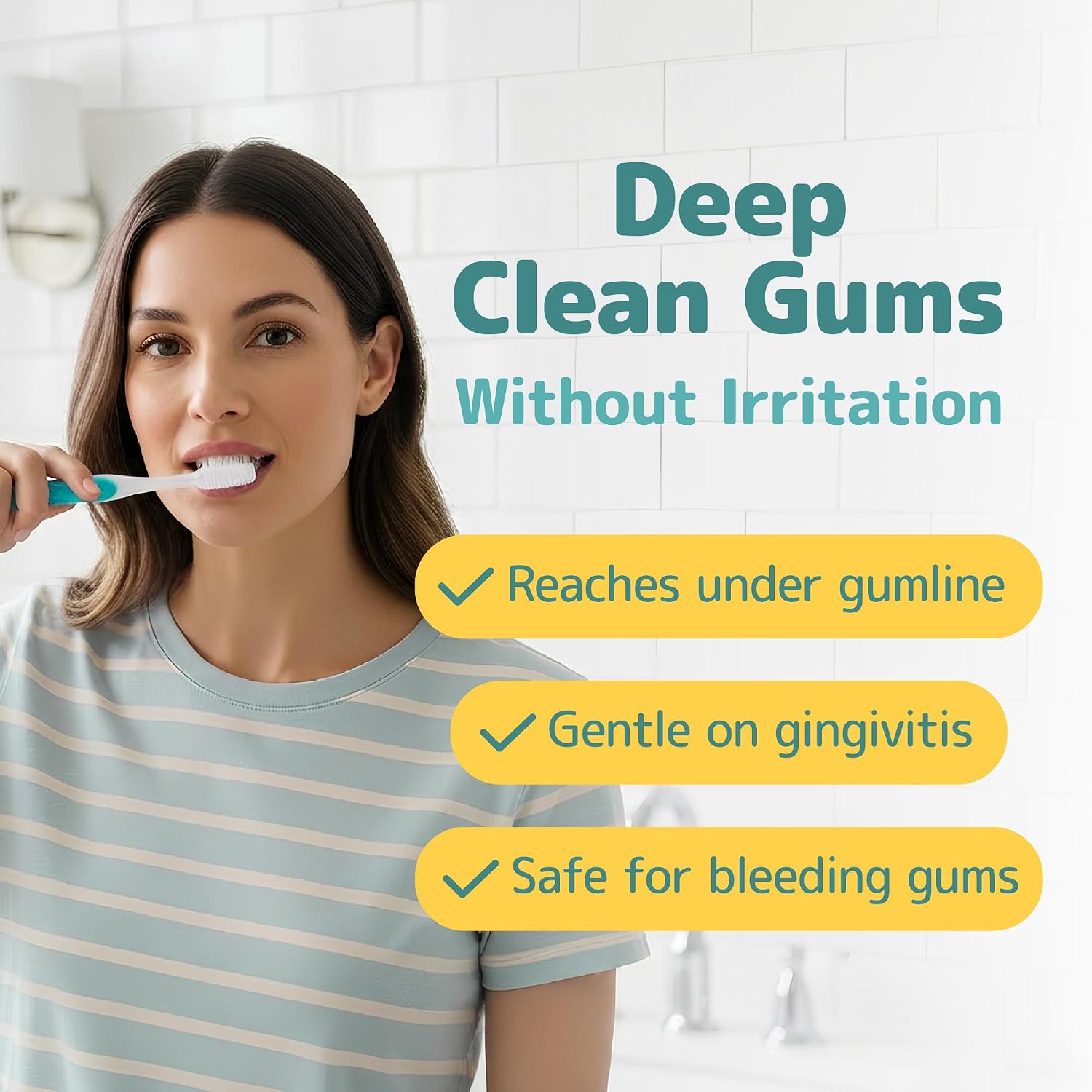 NIMBUS Extra Soft Toothbrushes (Regular Size Head), Periodontist Design Tapered Bristles for Sensitive Teeth & Receding Gums (5 Pack, Colors May Vary)