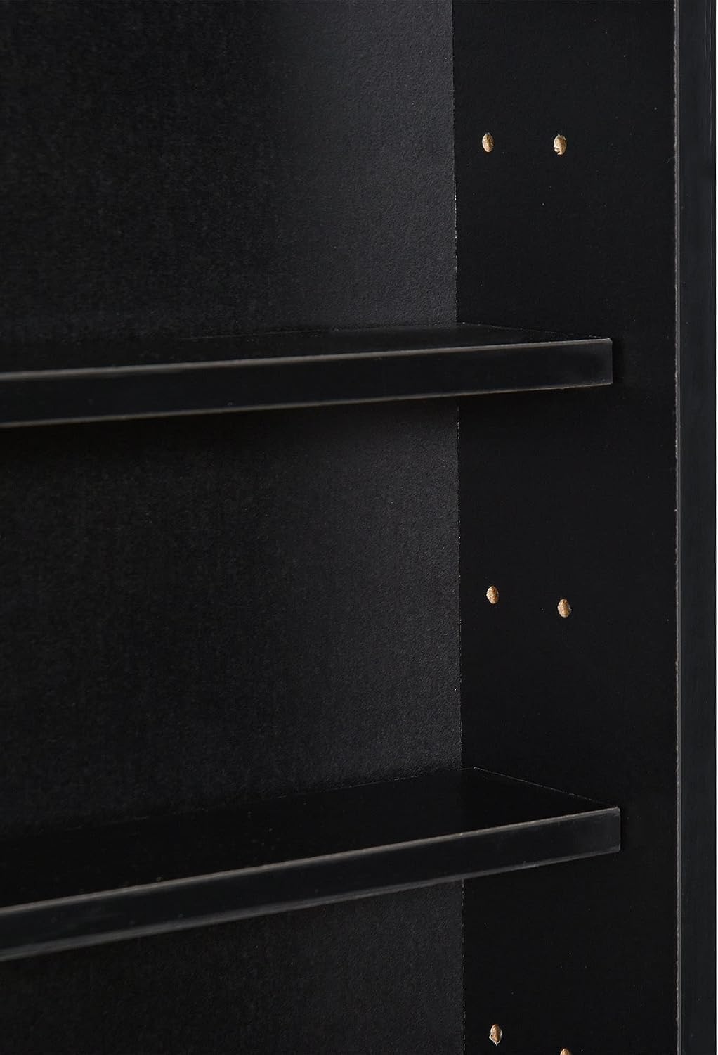 HOMCOM 5-Tier Display Cabinet, Glass Door Cabinet with Adjustable Shelves, Wall-Mounted Display Case for Playroom, Bedroom, Black