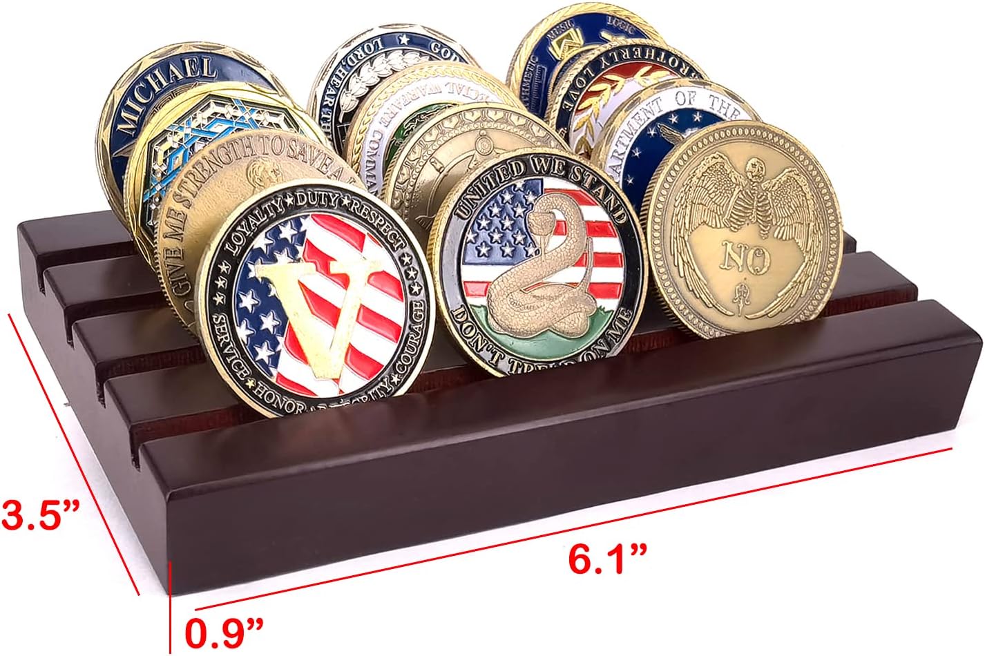 Joygulls Military Collectible Challenge Coin Display Holder Stand Holds 16-18 Coins