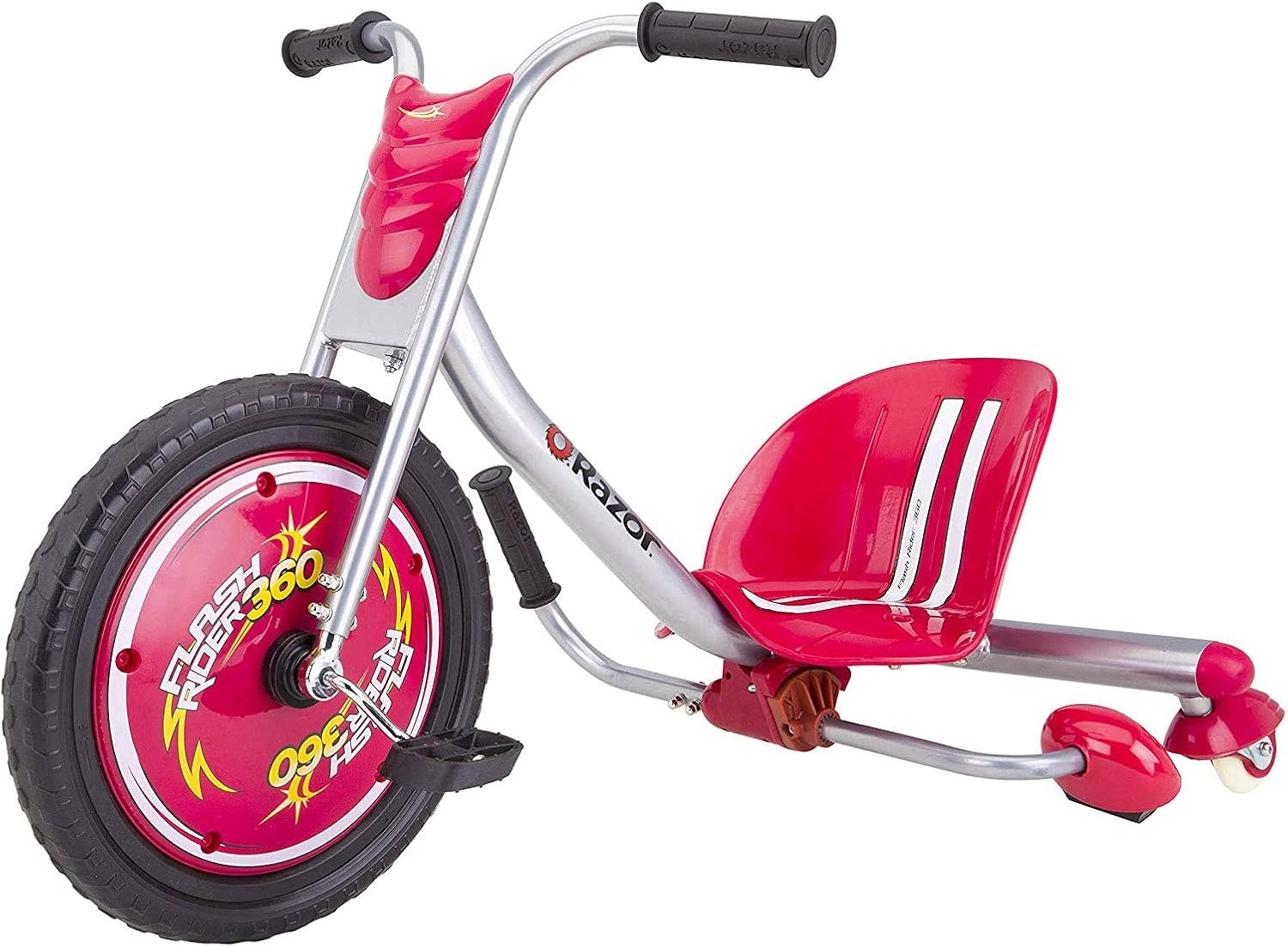 Razor FlashRider 360 Caster Trike for Kids Ages 6+ - Replaceable Spark cartridges, Lightweight, MX Style Handlebars