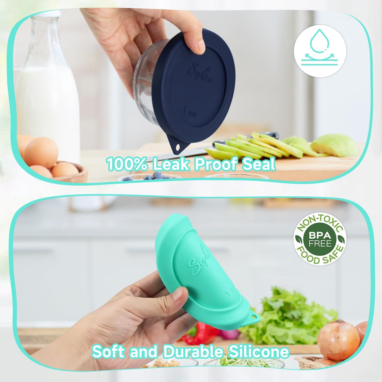 SOPHICO 1 Cup Round Silicone Replacement for Pyrex & Anchor Hocking 7202-PC