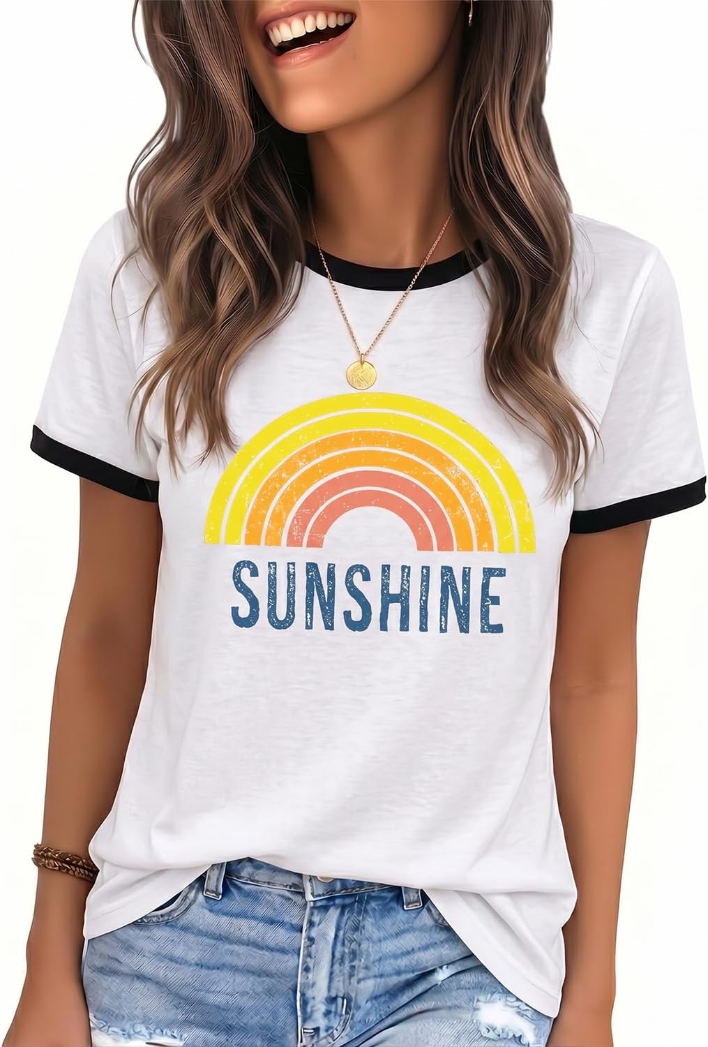 YEXIPO Graphic Tees for Women Short Sleeve Summer Tops Casual Cute T Shirts
