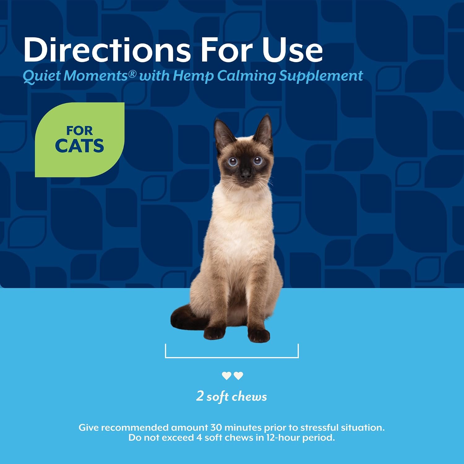 NaturVet Quiet Moments Calming Plus Melatonin Cat Supplement - 50 Count | Calming Aid for Cats - Reduce Stress, Pet Storm Anxiety, Motion Sickness - Great for Grooming, Separation and Travel