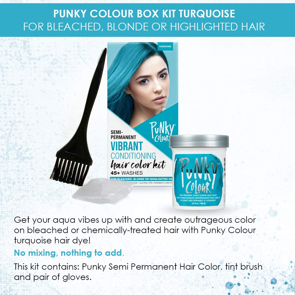 Punky Colour Box Kit Cotton Candy Semi Permanent Hair Color - Vegan, Cruelty-Free Conditioning Hair Dye, Lasts Up to 35 Washes