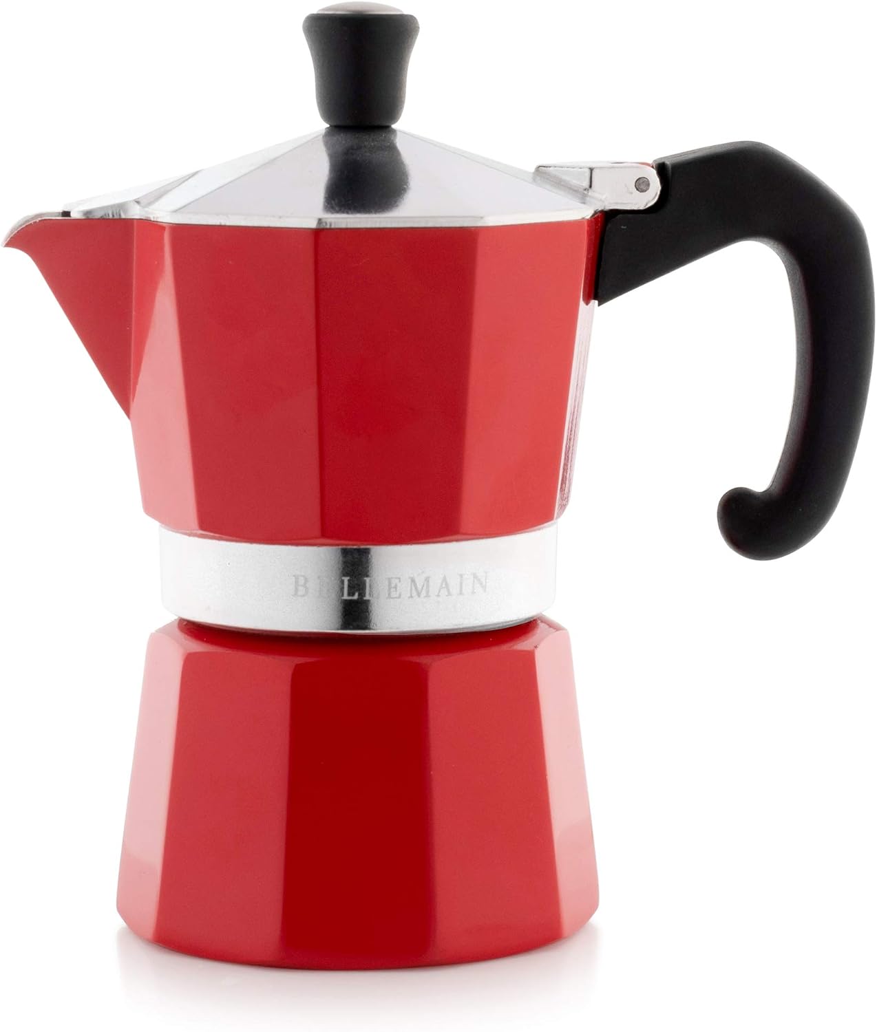 Bellemain Stovetop Espresso Maker, Italian Moka Pot, 6-Cup Silver | Classic aluminum design brews rich espresso at home or camping, with an easy-to-use and easy-to-clean design.