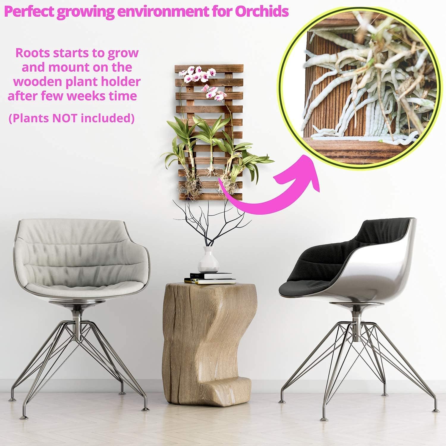 ShopLaLa Wall Planter (60cm, 2 Pack) Hanging Planters for Indoor Plants
