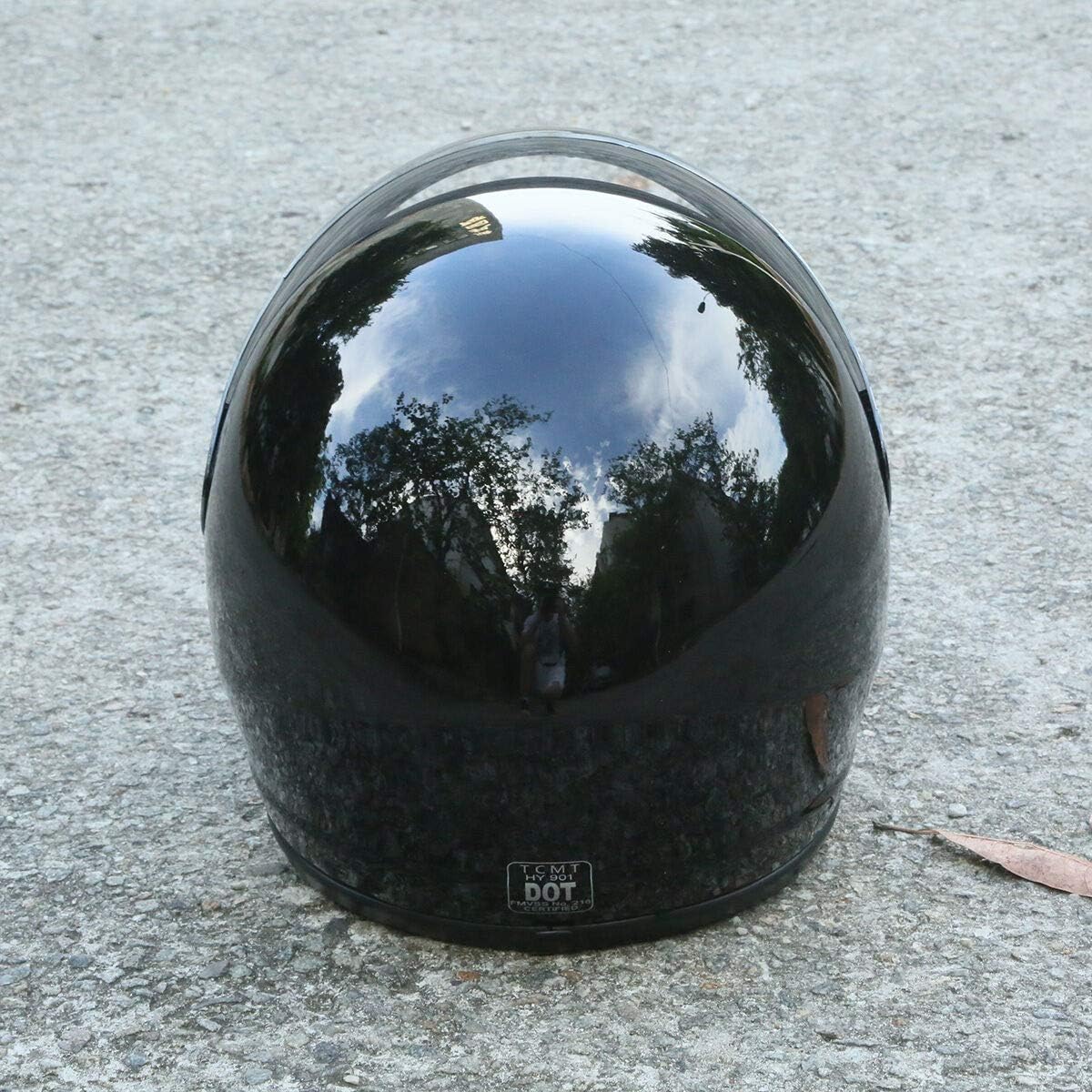 TCMT Adult Full Face Street Dirt Bike ATV Off-Road Motorcycle Helmet DOT | Washable Inner Liner, Optimized Airflow Vents, Gloss Black