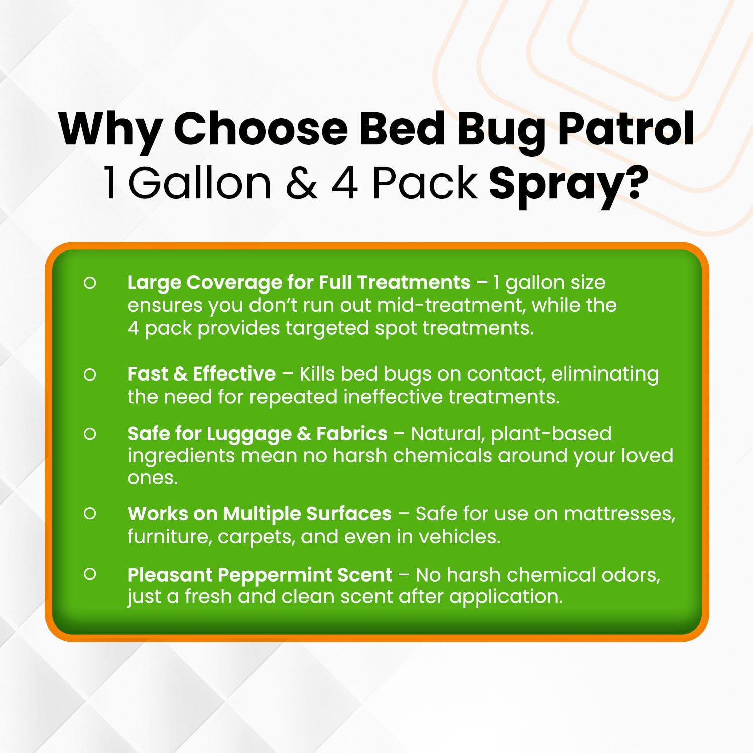Bed Bug Patrol Bed Bug Spray & Bed Bug Killer for Home, Made in USA - 24 oz | Mattresses, Furniture, Seams, Cracks & Crevices | Targets Adult Bed Bugs, Eggs & Larvae | Plant-Based | Pet & Child Safe