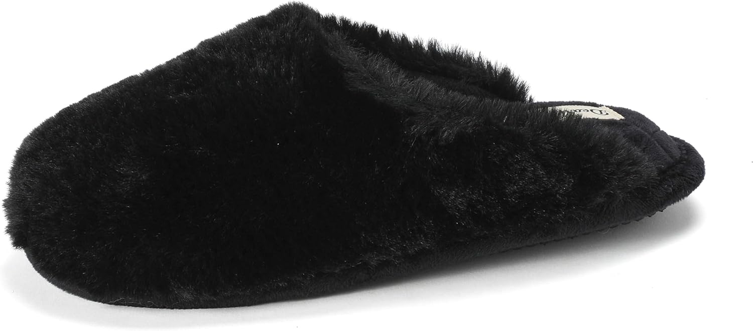 Dearfoams Women's Bailey Plush Furry Scuff