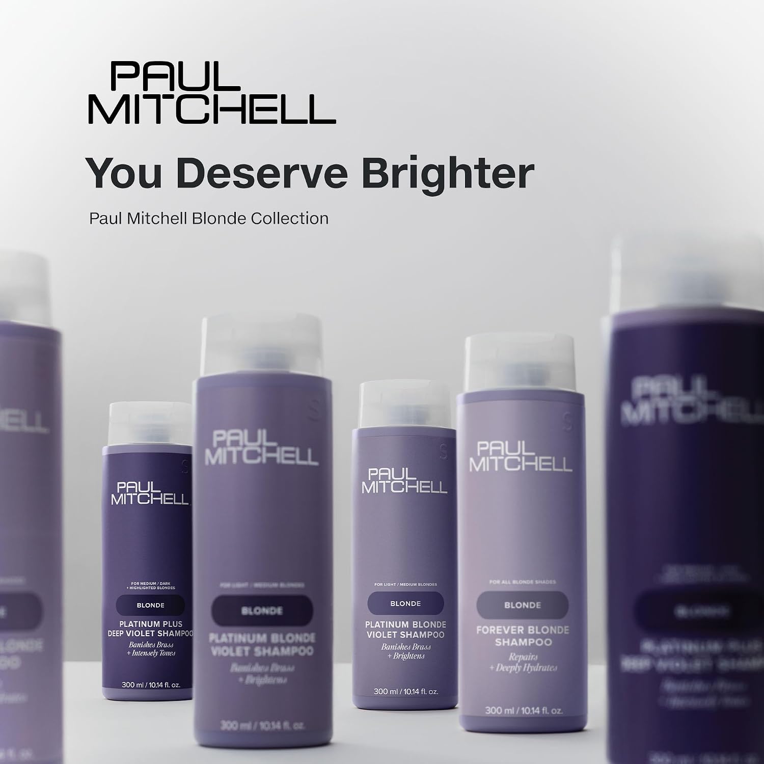 Paul Mitchell Platinum Blonde Violet Shampoo, Banishes Brass + Brightens, Ideal for Light to Medium Blonde, Silver, Gray or White Hair