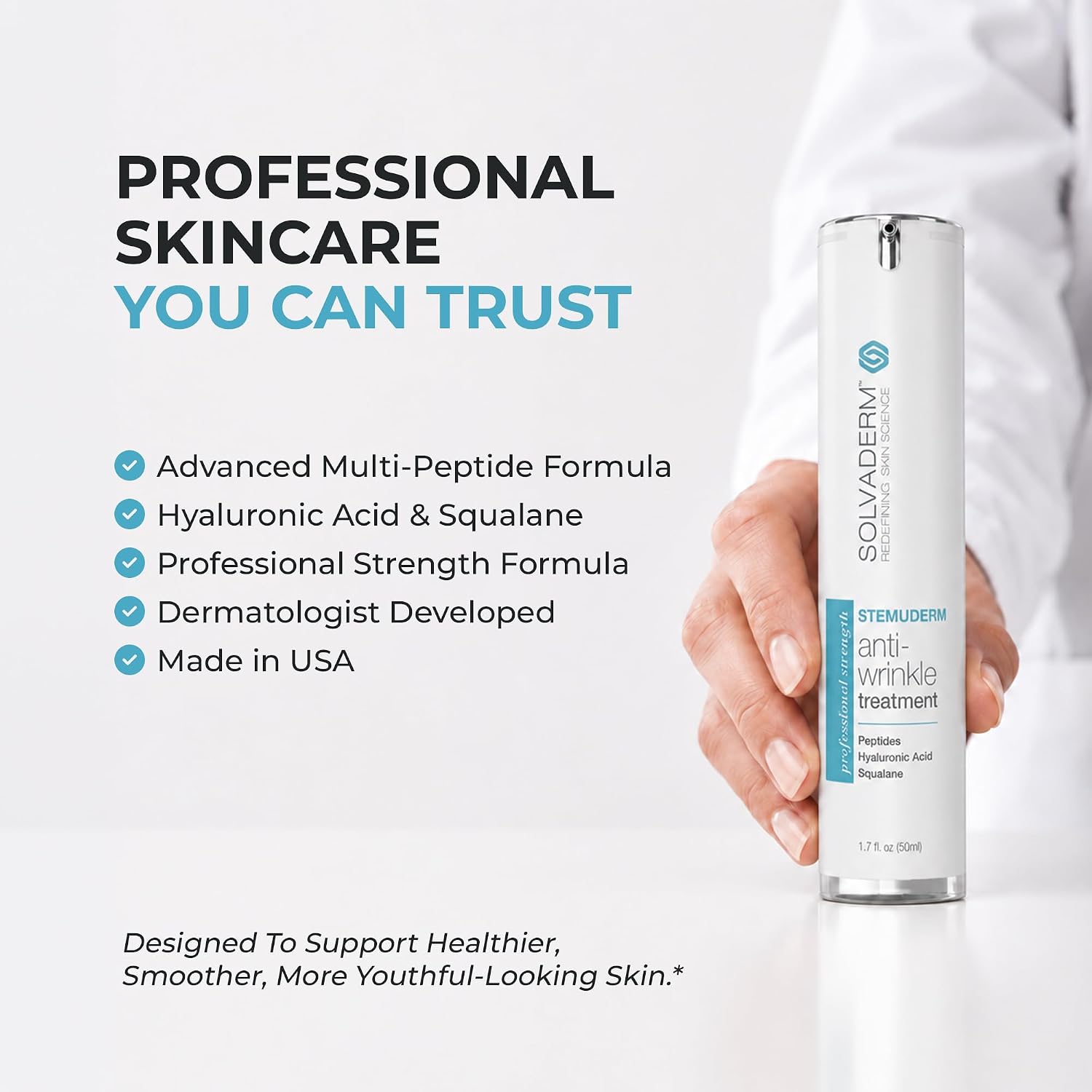 Stemuderm Face & Eye Cream - Anti Aging Skincare - Daily Moisturizer for Fine Lines