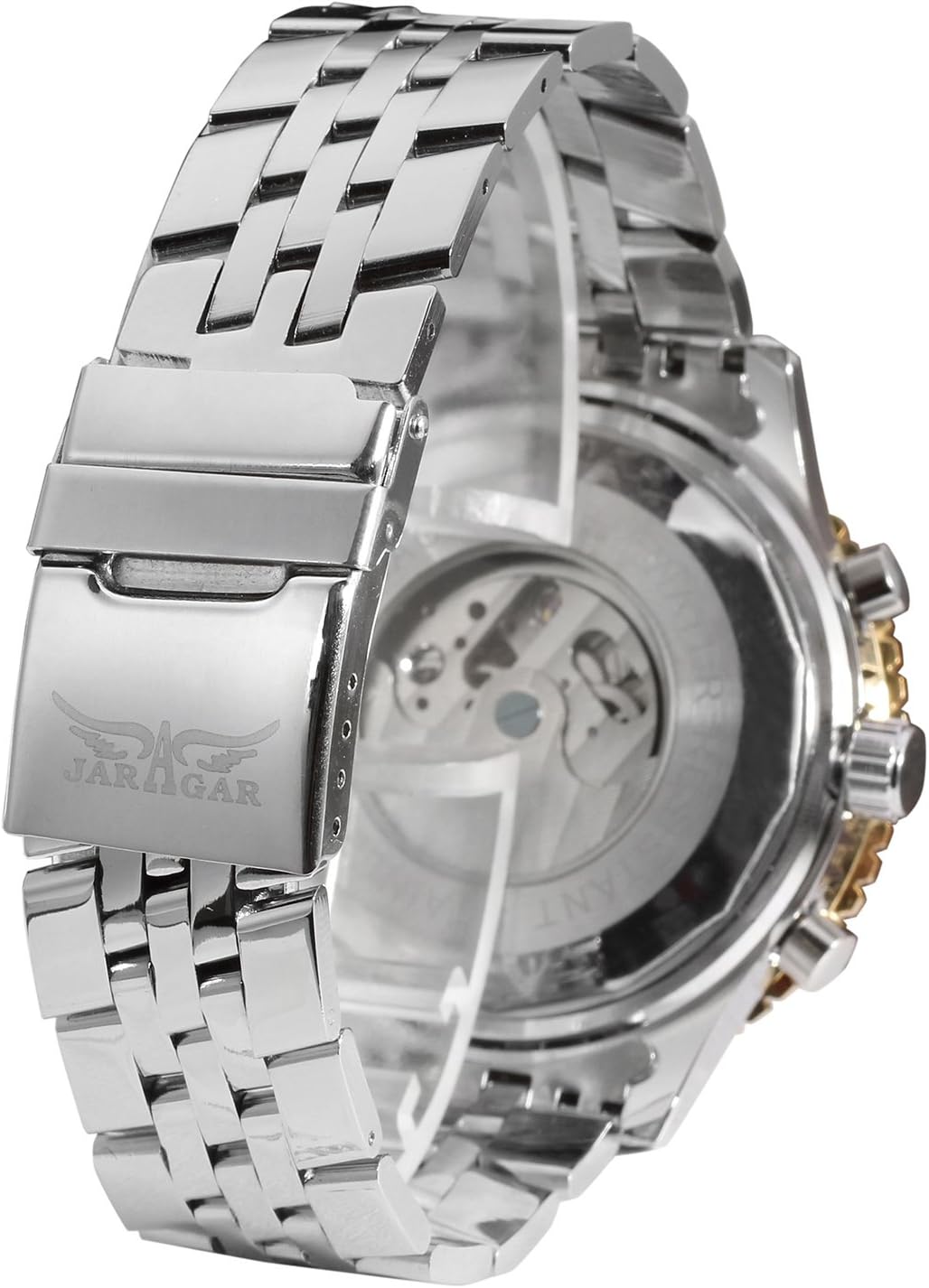 FORSINING Men's Self Winding Waterproof Automatic Stainless Steel Skeleton Tourbillon Calendar Wrist Watch
