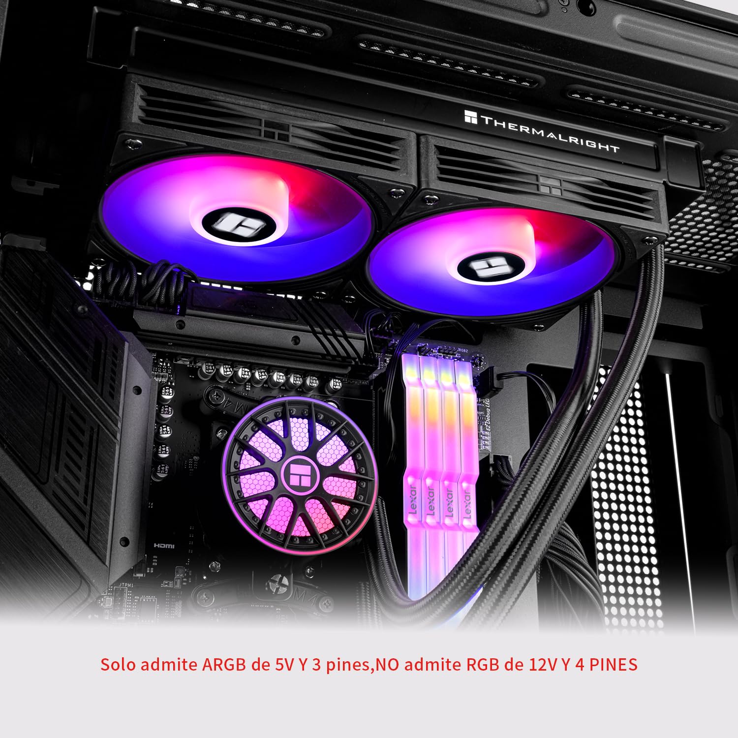 Thermalright Aqua Elite 360 ARGB Liquid CPU Cooler, 360 AIO Cooling Row Size, 3 x 120mm PWM Fans, Computer CPU Cooler,for AMD:AM4/AM5, Intel LGA1851/1150/1151/1200/1700