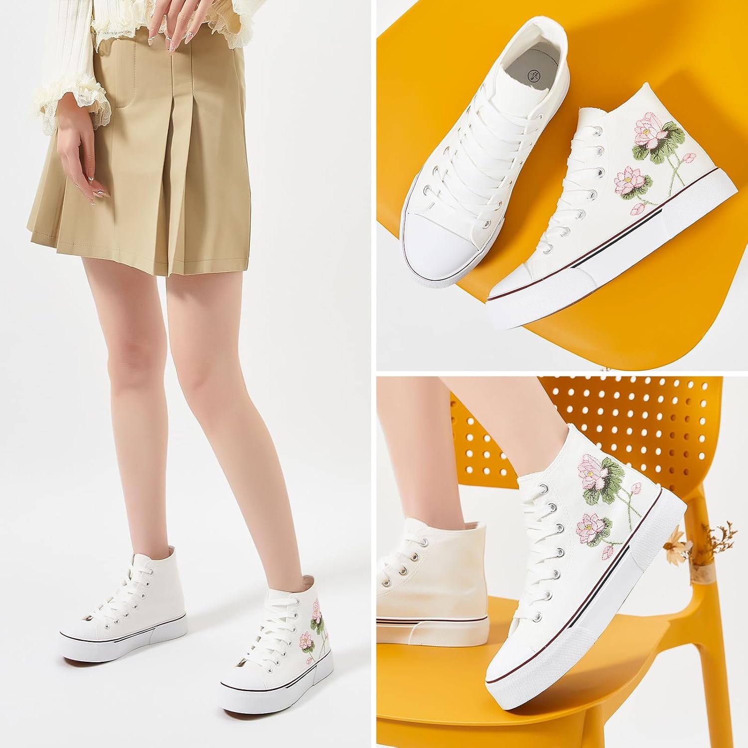 hash bubbie High Top Canvas Sneakers Fashion Walking Shoes