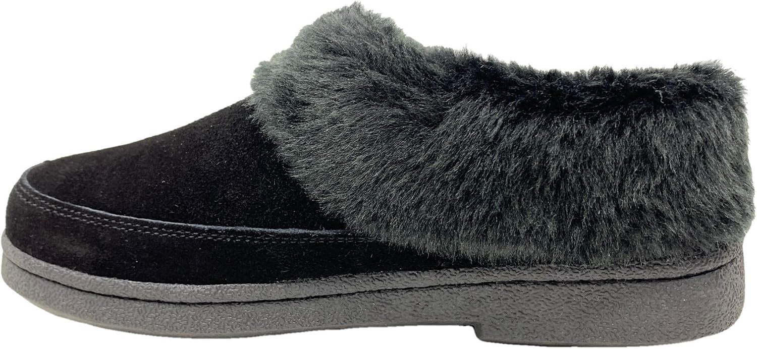 Clarks Womens Faux Fur Lined Clog Slippers Warm Cozy Indoor Outdoor Plush Slipper for Women