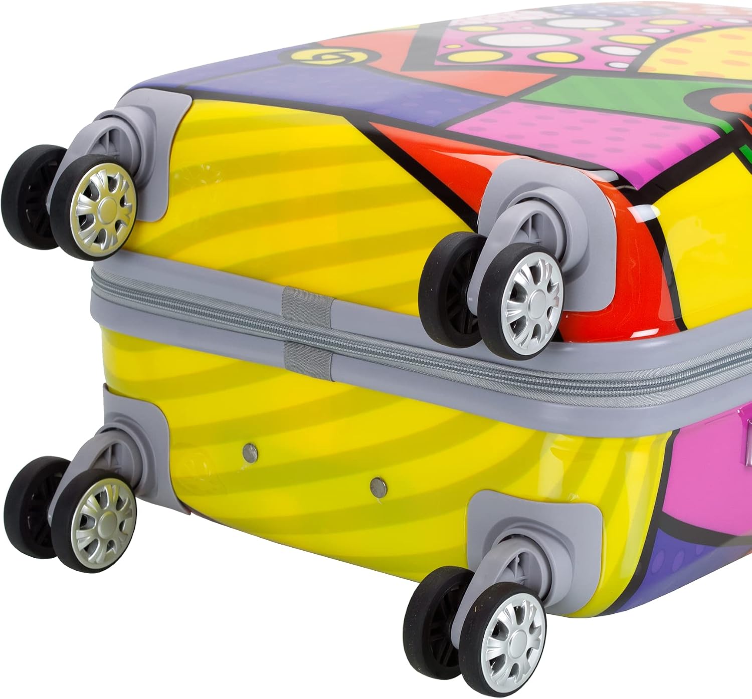 Rockland Vision Hardside 3 Piece Spinner Wheel Luggage Set, (20"/24"/28"), Love