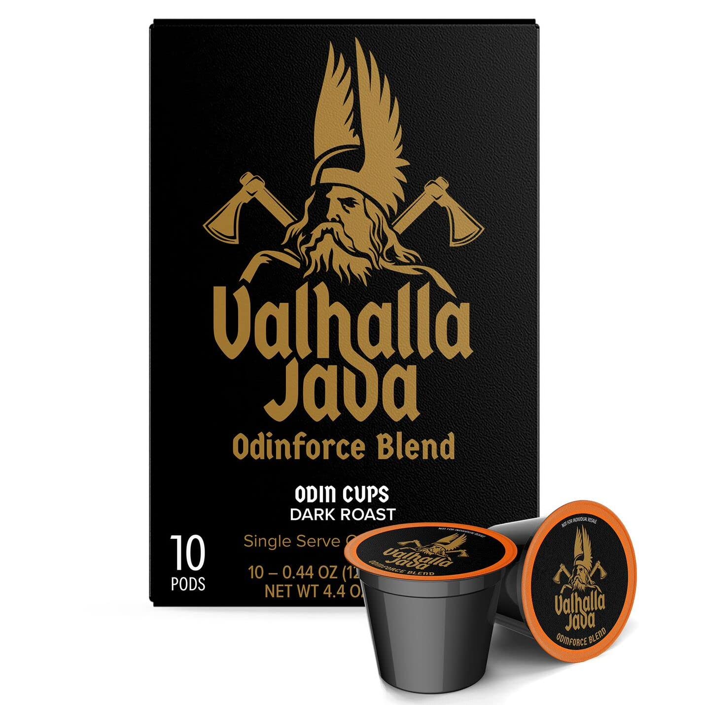 Death Wish Coffee Dark Roast Single Serve Coffee Pods, Organic, 50 Count | Fair Trade Arabica & Robusta, Baker's Chocolate & Cherry Notes, Low Acidity, Heavy Smooth Body, Bold & Intense