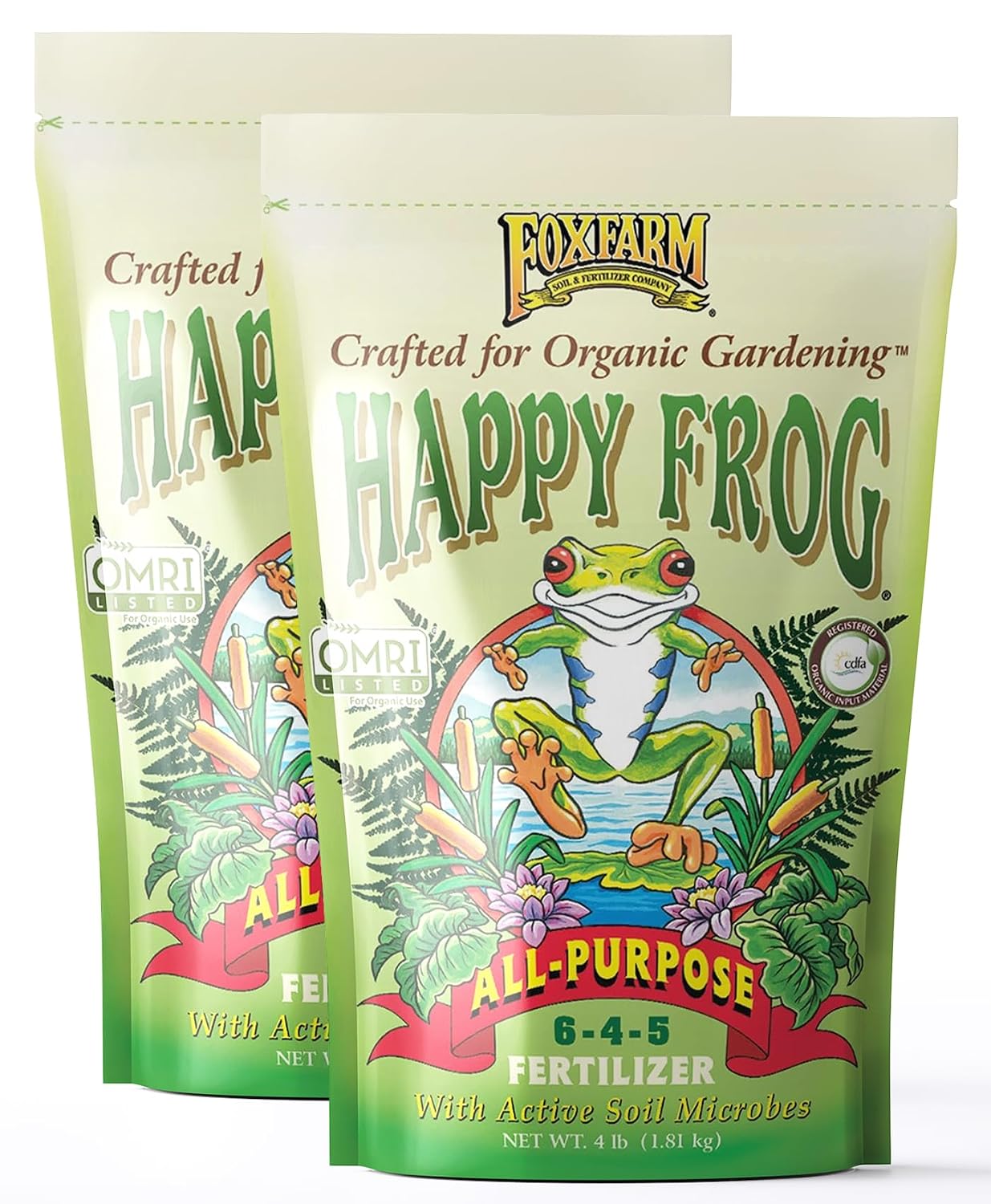 FoxFarm Happy Frog All Purpose Fertilizer - Slow Release Fertilizer for Flowers