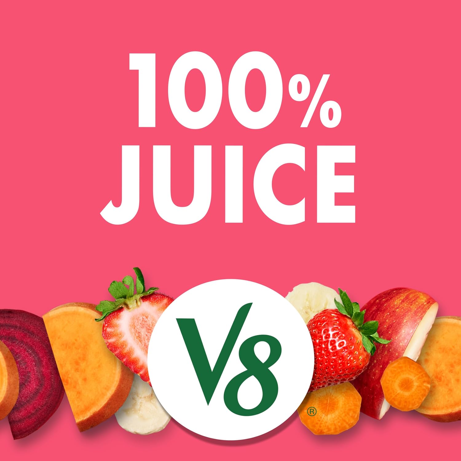 V8 Blends 100% Juice Pomegranate Blueberry Juice, Fruit and Vegetable Juice Blend, 46 Fl Oz Bottle