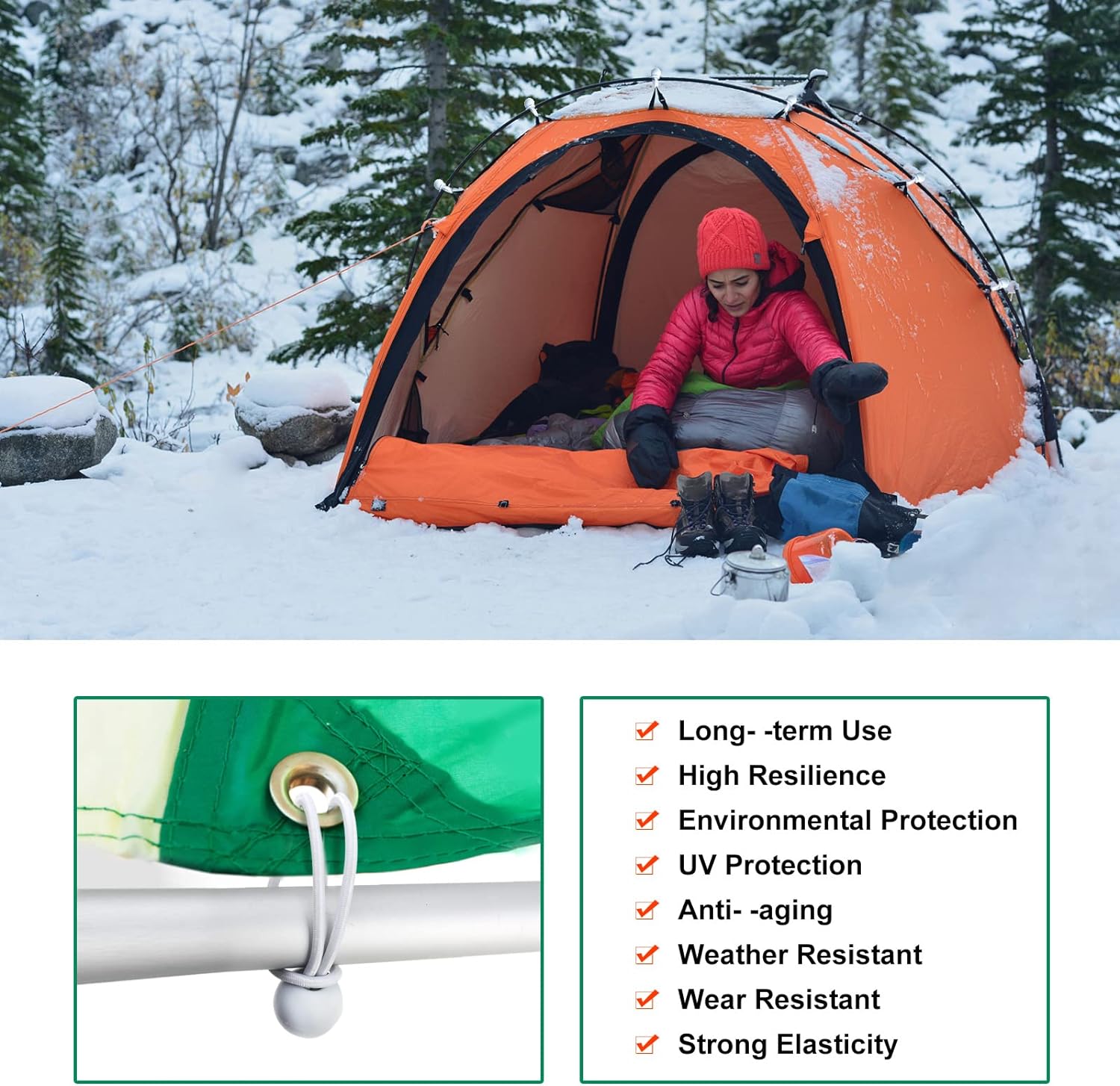 30PCS of 3 Sizes Ball Bungee Cords, 6, 9, 11 Inch Tarp Canopy Bungee Balls, Heavy Duty Tie Down Cord for Shelter, Gazebo, Camping, Tent, Cargo