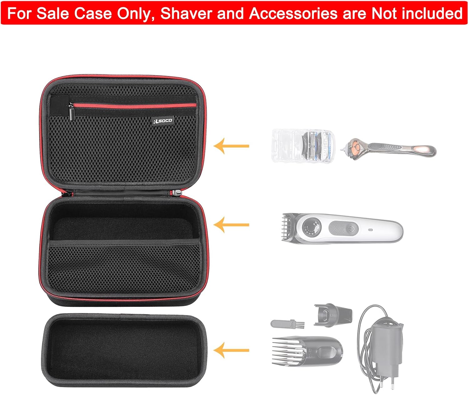 RLSOCO Case for Braun All-in-One Style Kit Series 3 3430/Series 5 5480/Seires 7 7410/Series 9 9440/BT3221/BT5260 & Compatible with Gillette Intimate