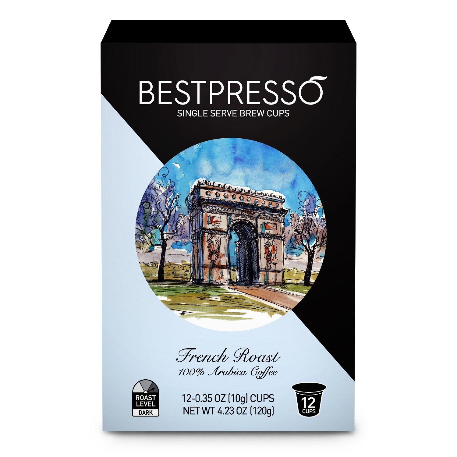 Bestpresso Coffee, Donut Shop Medium Roast Single Serve K-Cup Pods, 96 Count (Compatible With 2.0 Keurig Brewers) 8 Packs Of 12 Cups