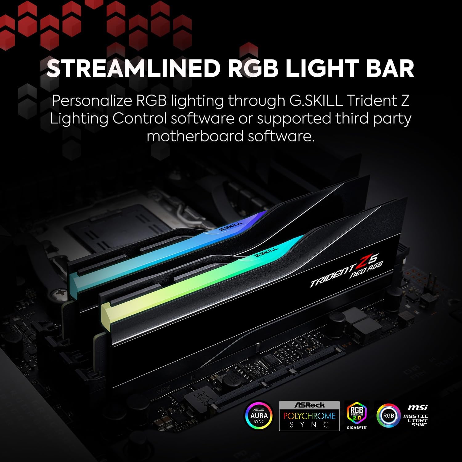 G.SKILL Trident Z5 Neo RGB Series DDR5 RAM (AMD EXPO & Intel XMP 3.0) 32GB (2x16GB) 6000MT/s CL36-36-36-96 1.35V Desktop Computer Memory U-DIMM