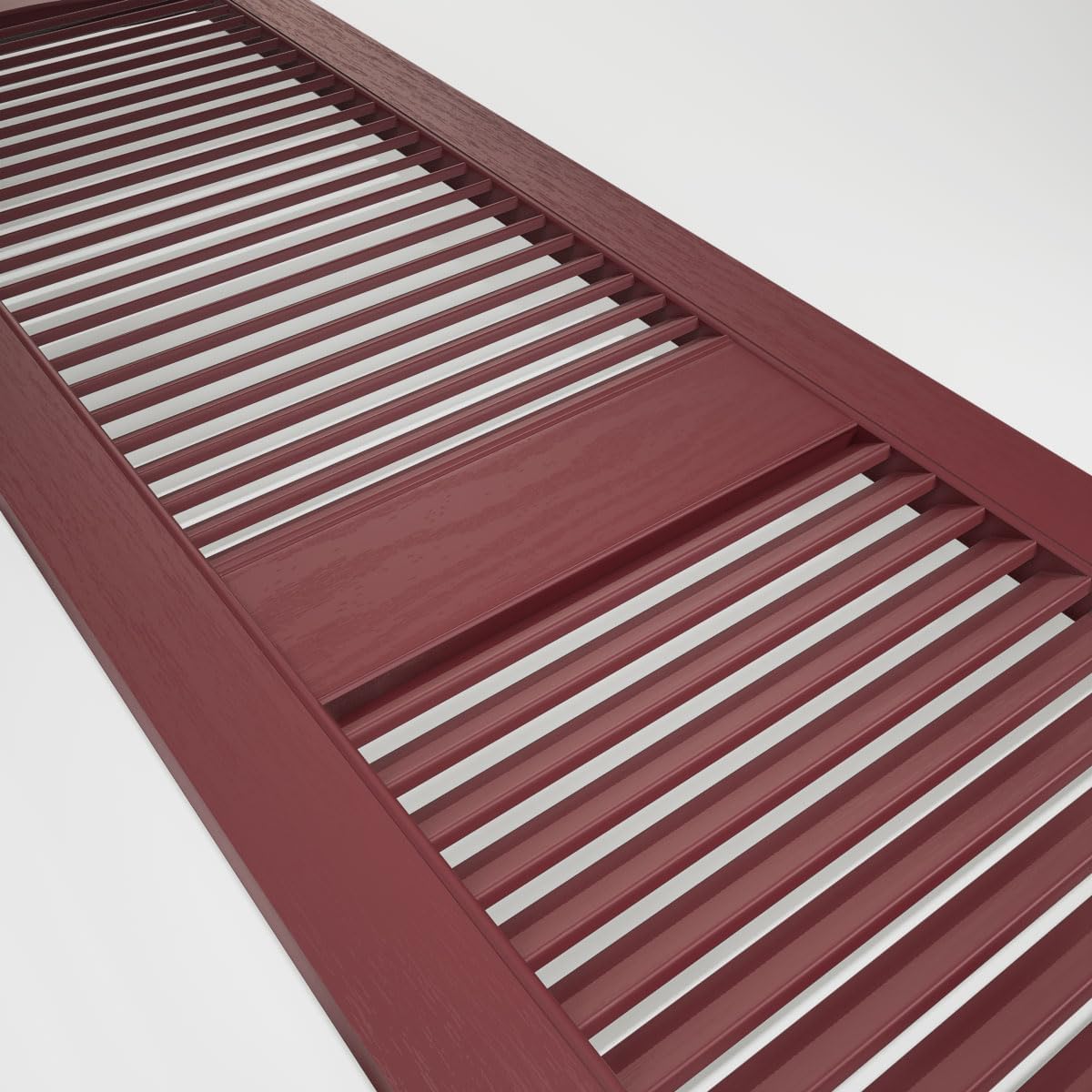 Ekena Millwork Lifetime Vinyl LL1S12X05200BL Standard Cathedral Top Center Mullion, Open Louver Vinyl Shutters, w/Installation Shutter-Lok's & Matching Screws (Per Pair), 12"W x 52"H, Black