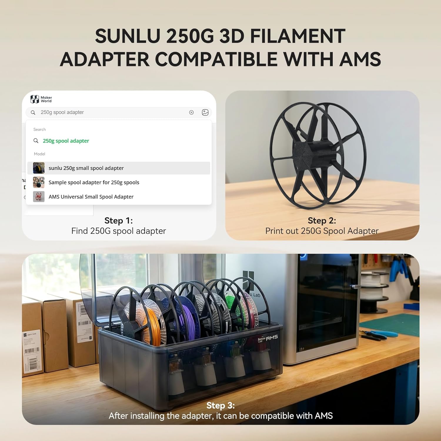SUNLU PLA Plus Filament 1.75mm White 1KG