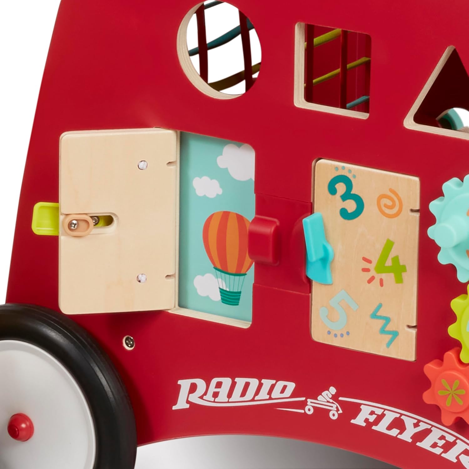 Radio Flyer Classic Walker Wagon, for Kids 1-4 Years Old, Red | Resistance Clickers to Control Speed, Baby Push Walker with Furniture Bumper, For Indoor Play