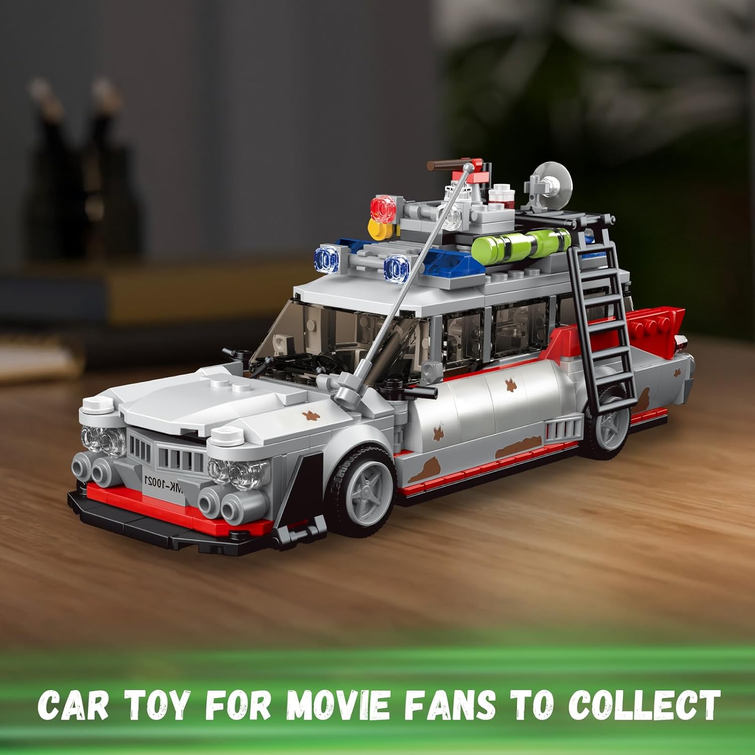 Ghost Car ECTO-1 Building Blocks Kit for Adults, Compatible with Lego Speed, Race Vehicle Building Toy for Kids Boys 8-14