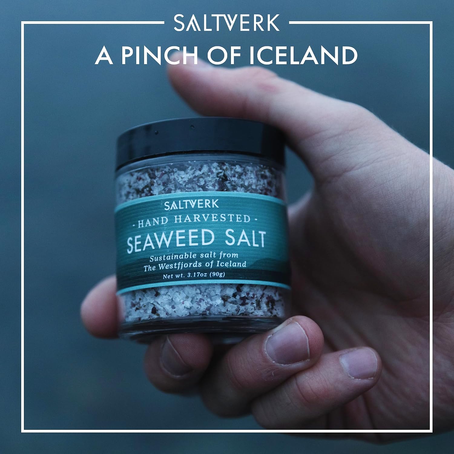 Saltverk Sea Salt - Seaweed 3.17 Oz | Gourmet, Icelandic, Hand Harvested and Sustainably Made