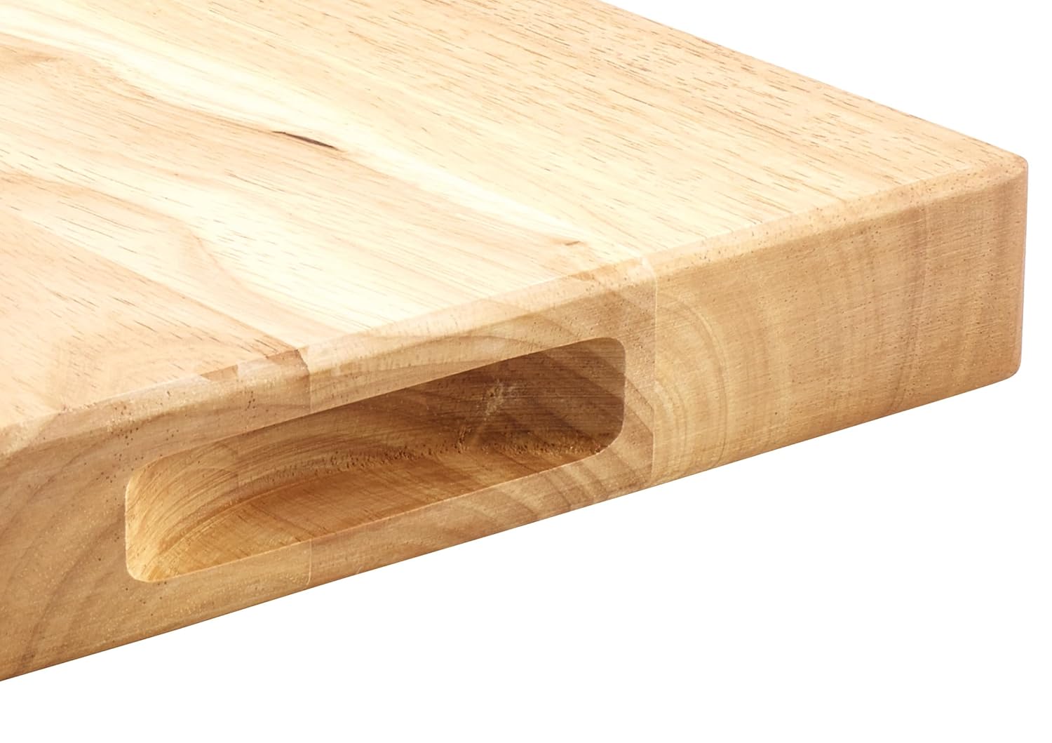 Winco WCB-1824 Wooden Cutting Board, 18-Inch by 24-Inch by 1.75-Inch, Medium, Tan | Inset handles, Minimizes dulling, Attractive appearance