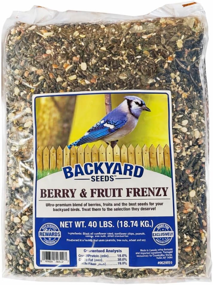 Backyard Seeds Woodpecker No-Waste Bird Seed Mix 5lbs - Premium Shelled Peanuts & Sunflower Chips, Small Bag of Wild Bird Food