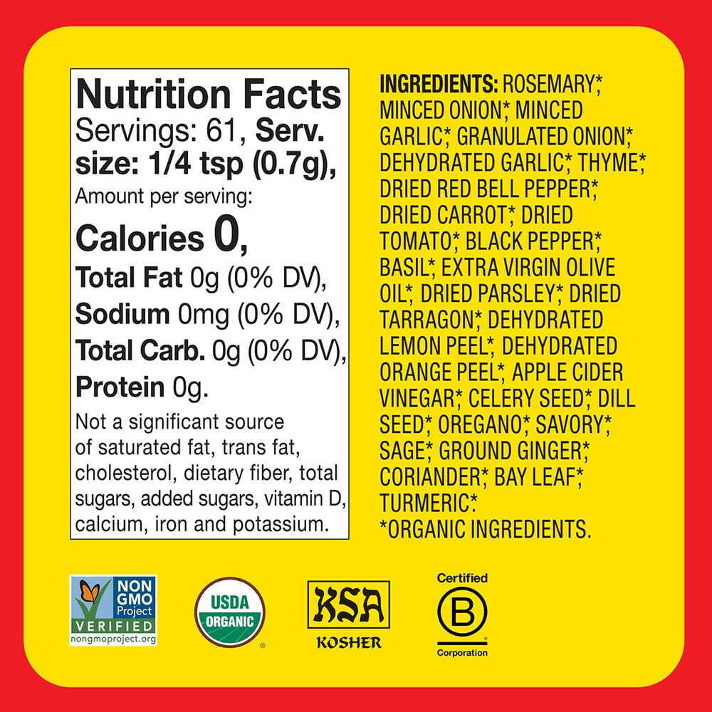 Bragg, Sprinkles & Herbs Spices, 1.5 Oz