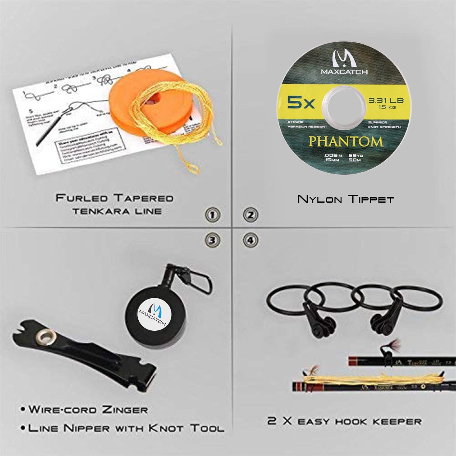 Maxcatch Tenkara Fly Fishing Rod and Combo 7:3 Action, 9/10/11/12/13ft/Triple Zoom 8'10''/9'9''/10'6'',10'8''/11'10''/12'9''