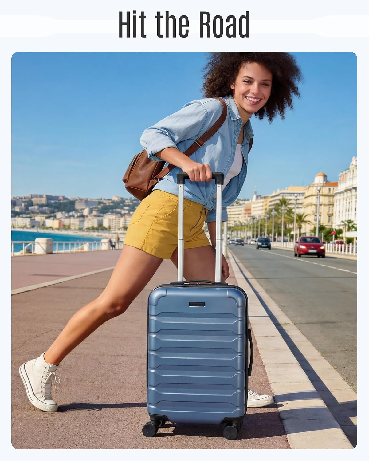 LIGHT FLIGHT Carry On Luggage, 20" Carry-On Suitcase, Deep Green | 20" Expandable Carry On Suitcases with Wheels, Lightweight Luggage, Durable Hard ShellRolling Suit Case for Men Women Travel