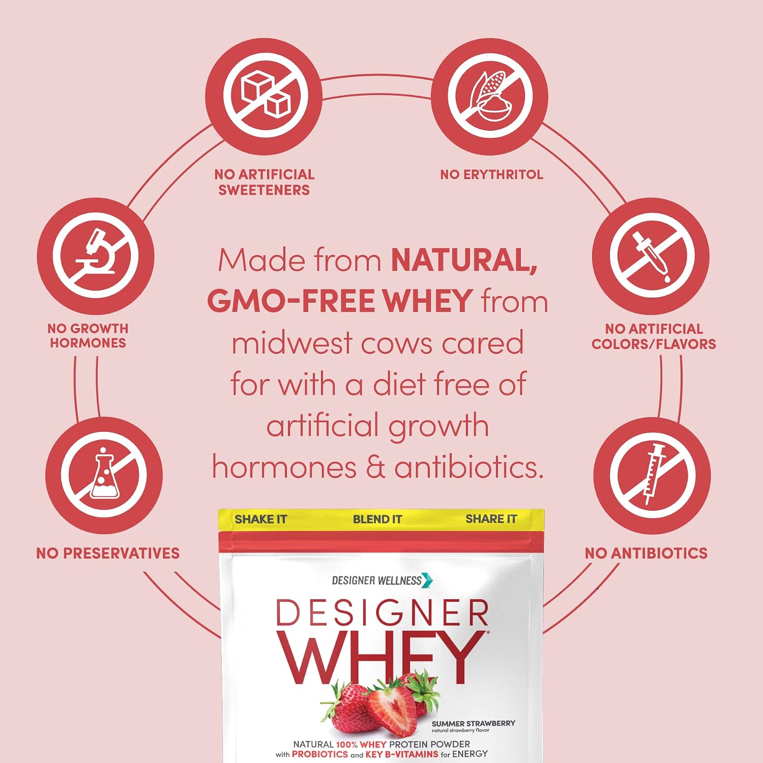 Designer Wellness, Vanilla, Designer Whey Protein Powder, 2 lb