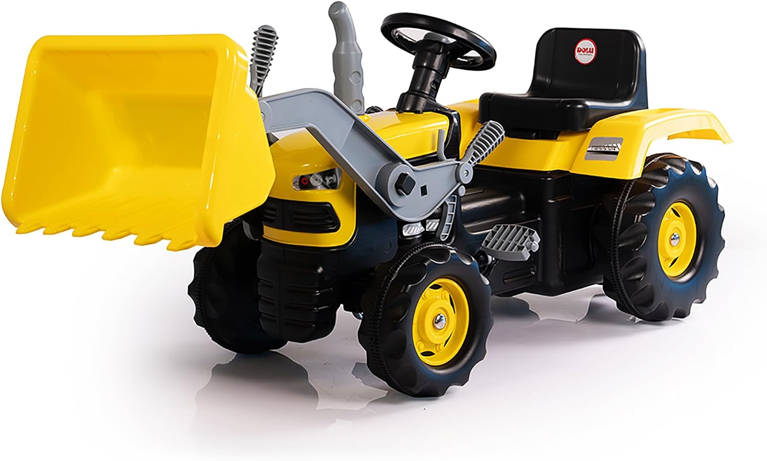 DOLU Kids Pedal Tractor and Excavator Ride-On Toy - Durable Plastic Construction, Adjustable Seat, Oversized Resin Tires for Ages 3+