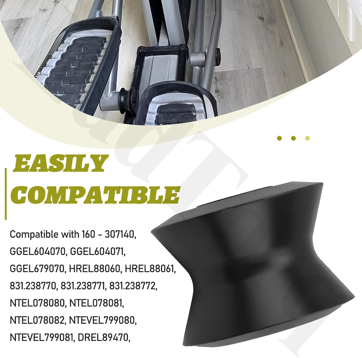 238880 Elliptical Leg Roller Compatible with NordicTrack E7sv - NTEL Series, Gold's Gym 510, HealthRider 8.5ex, Proform 20.0