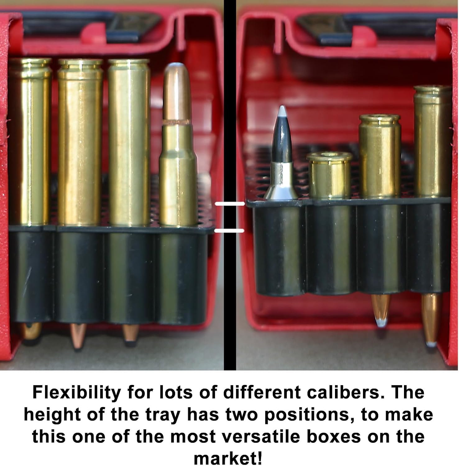 R-100-MAG - Deluxe Ammo Box 100 Round Handle WSM WSSM Ultra Mag, Green, 7.73 x 8 x 4.47"