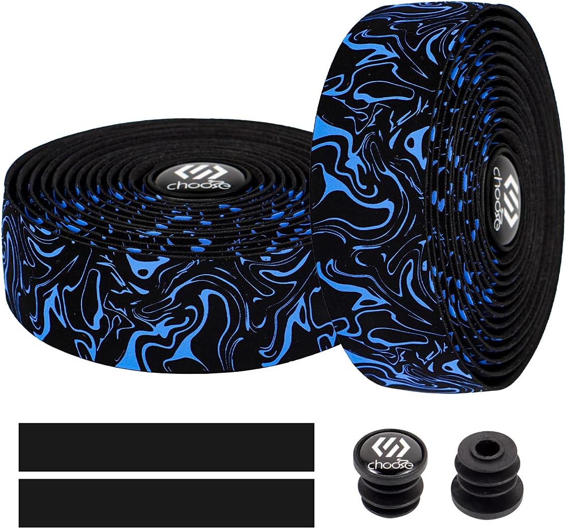 Chooee Road Bike Handlebar Tape,2PCS Bicycle Bar Tape,Red/Blue/Green/Yellow/Orange/Purple/Silver/Black