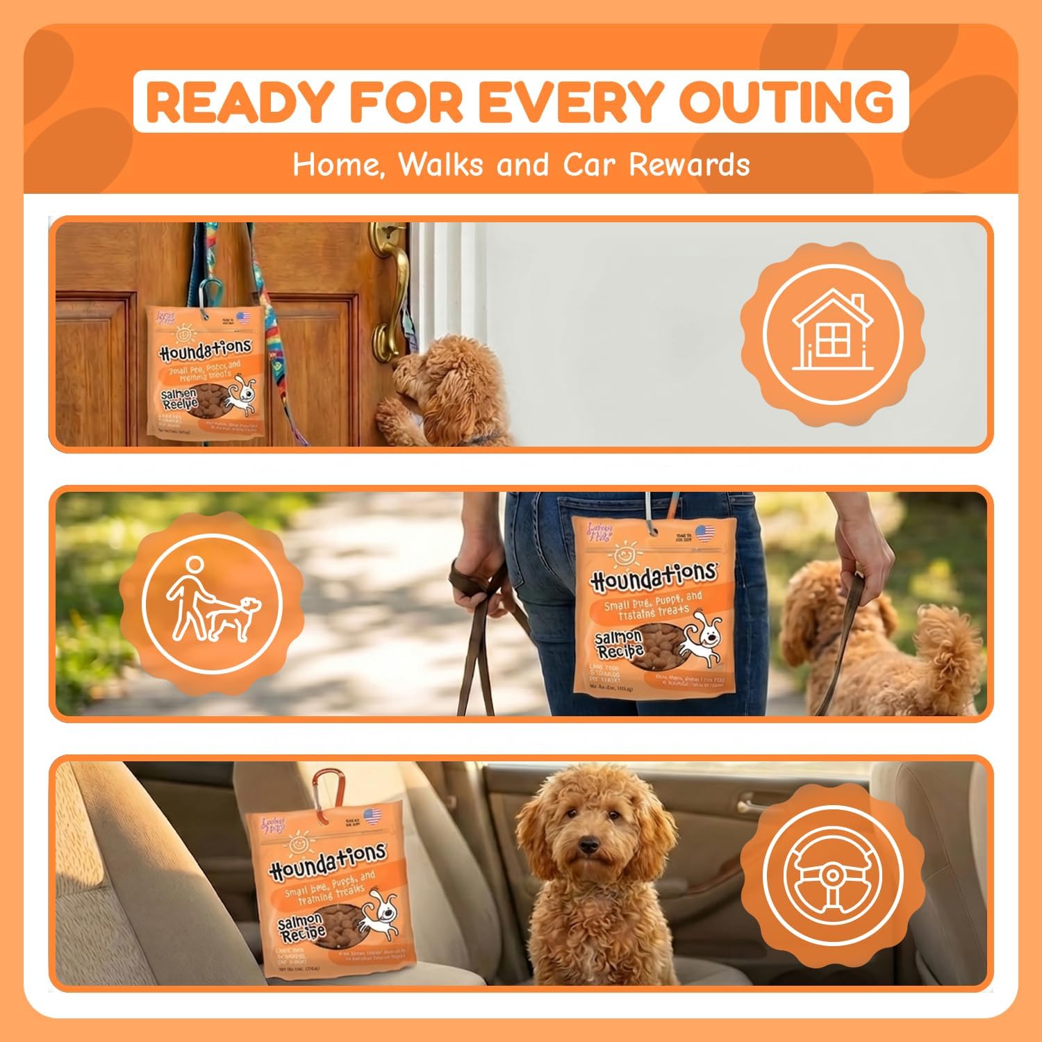 Loving Pets Houndations Chicken Dog Training Treats | All Natural | 2.6 Calories Per Treat | Grain-Free, Wheat-Free, Gluten-Free & Corn-Free | for Small Dogs & Puppies, 4 oz